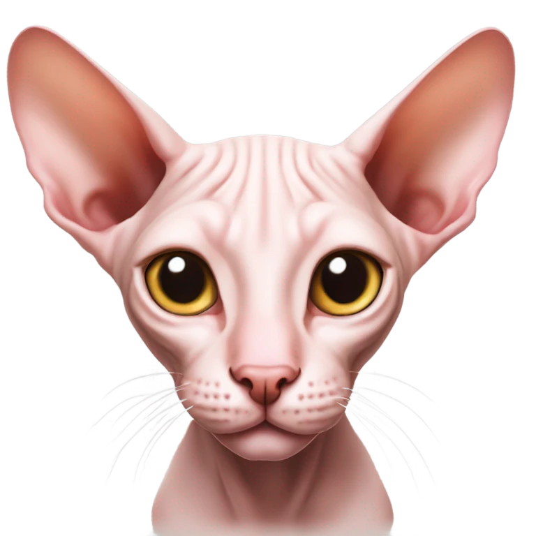 Pink Sphynx cat (hairless breed) emoji