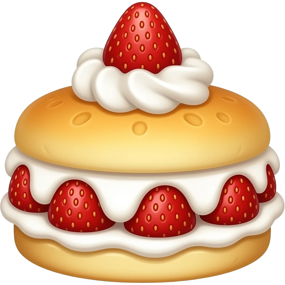 strawberry shortcake on a southern style biscuit emoji