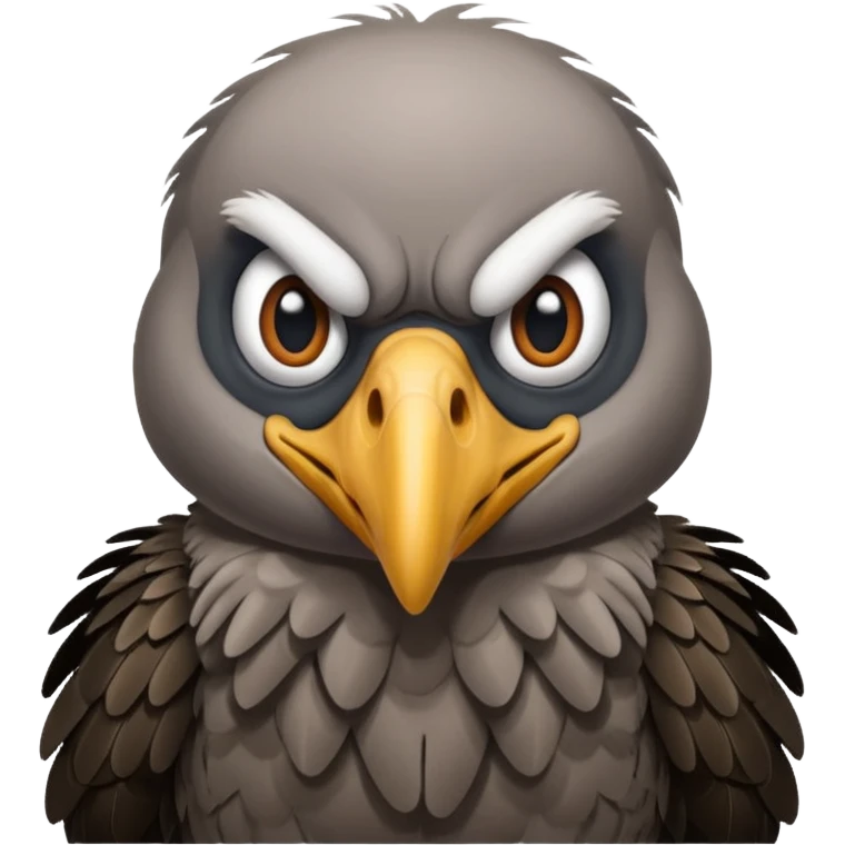 vulture - kind of menacing but in a funny comical way - can the vulture be making a face? emoji