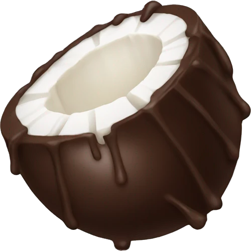 chocolate dipped coconut emoji
