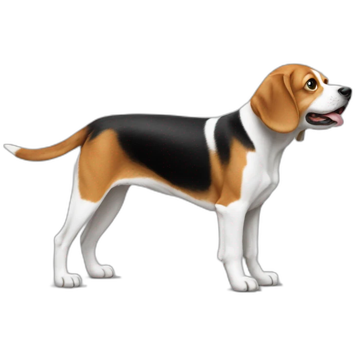 beagle 2 times taller than man emoji