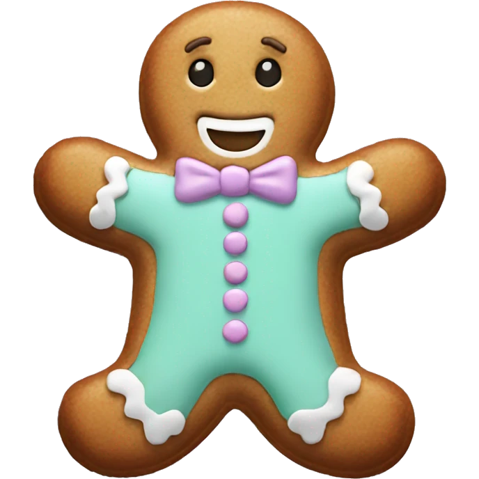 Pastel gingerbread man emoji