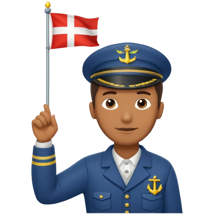 lighthouse Keeper raising signal flag emoji