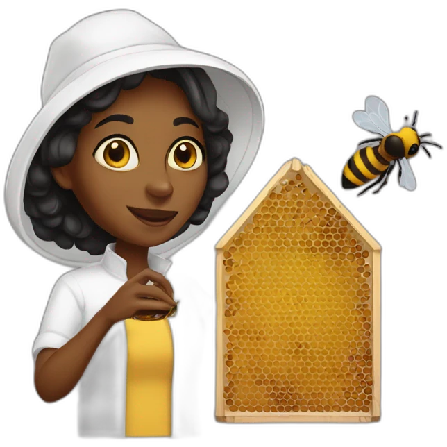 beekeeper black lady honey emoji