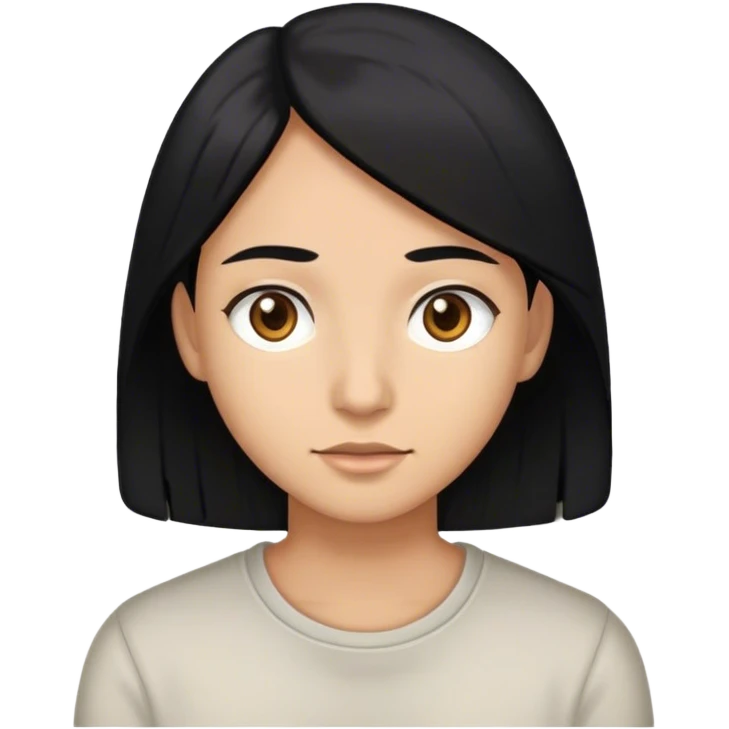 Cheveux noirs  la peau Noire  et peu clair,Yeux marrons Clair emoji