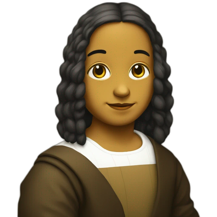 Mona lisa as a boy emoji