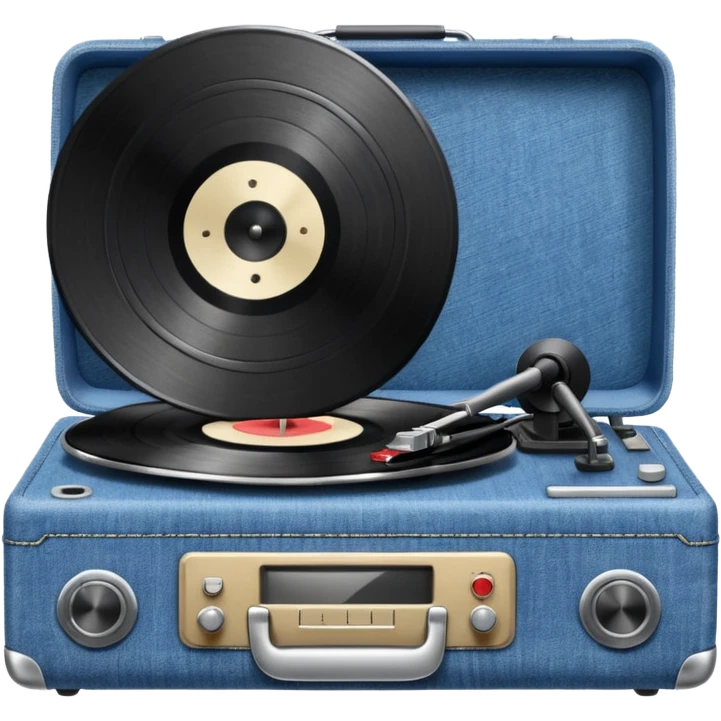 Denim record player emoji