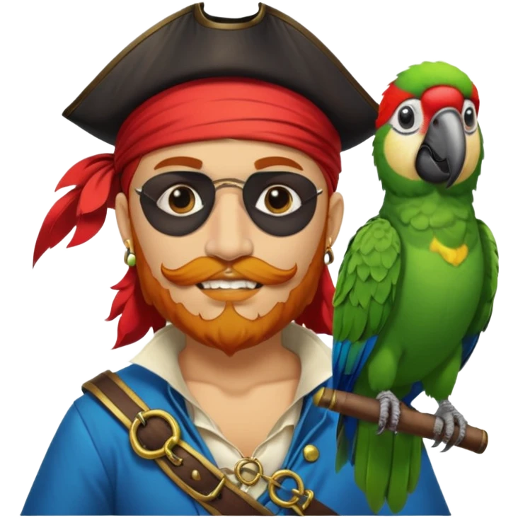 pirate and parrot emoji