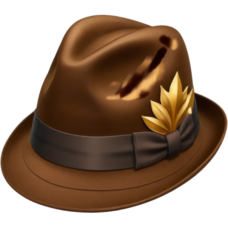 Felt trilby hat emoji emoji
