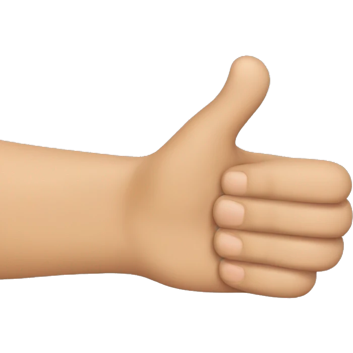 Sideways thumb emoji