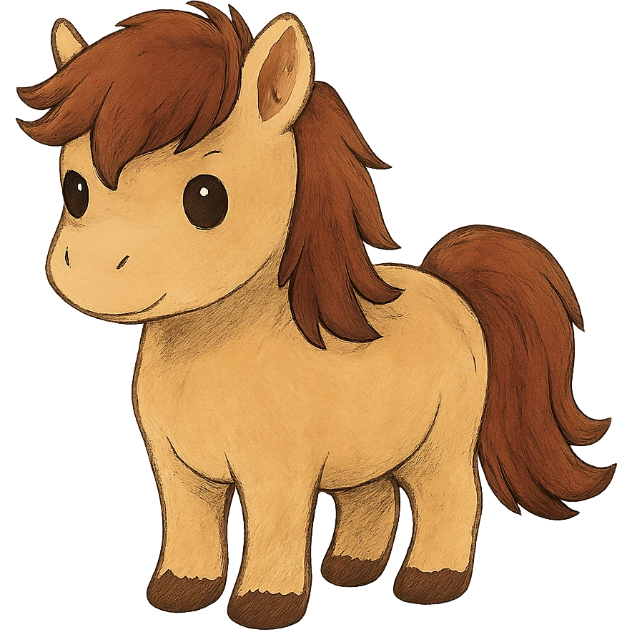 cute little pony emoji
