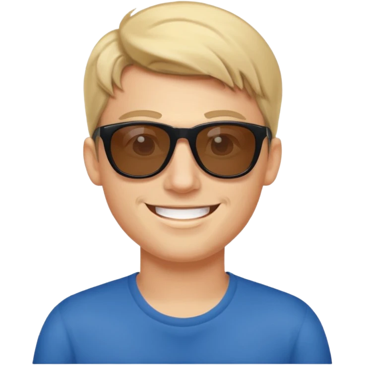 Guy with a sunglass emoji