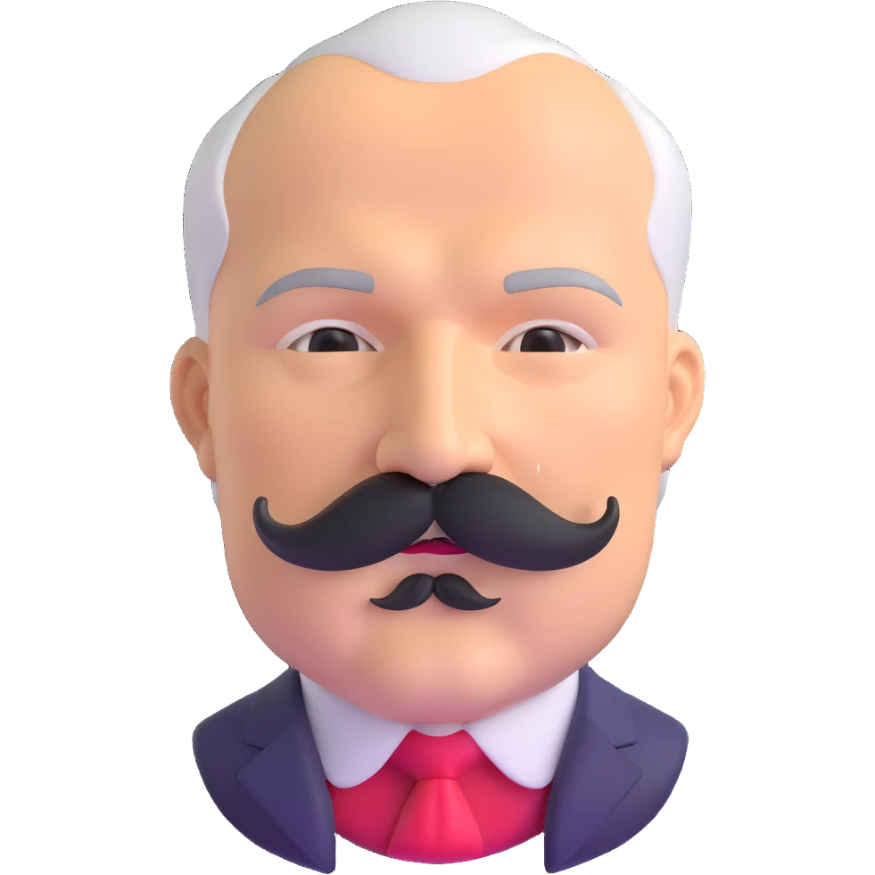Alexander Lukashenko with mustache emoji