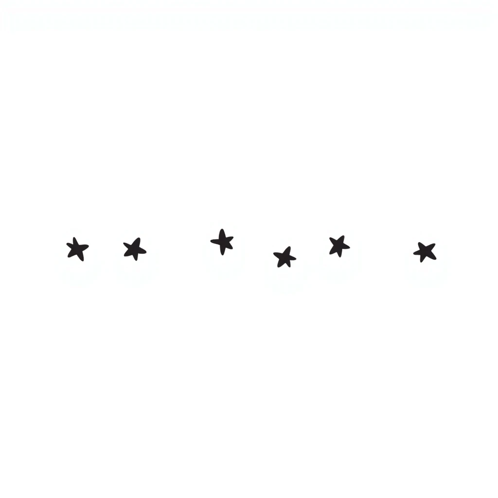 hand-drawn doodle of small stars with simple black lines emoji