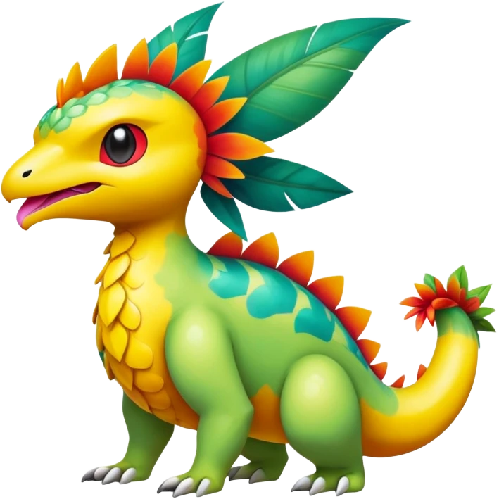 Exotic Tropical Pokémon-Fakémon-hybrid-creature (full body) emoji