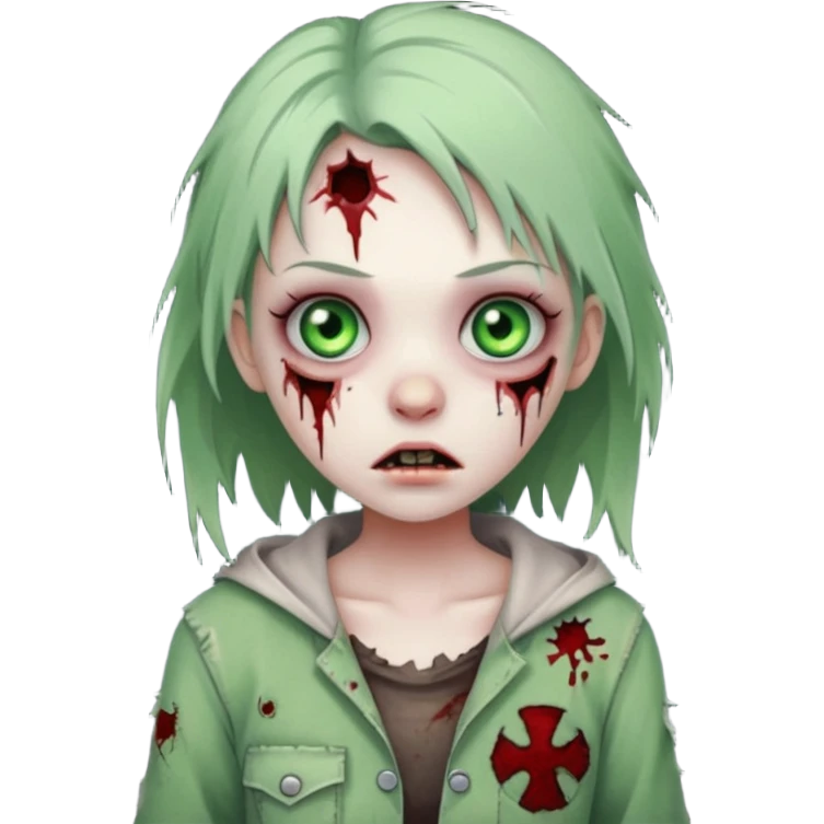 a cute zombie girl emoji
