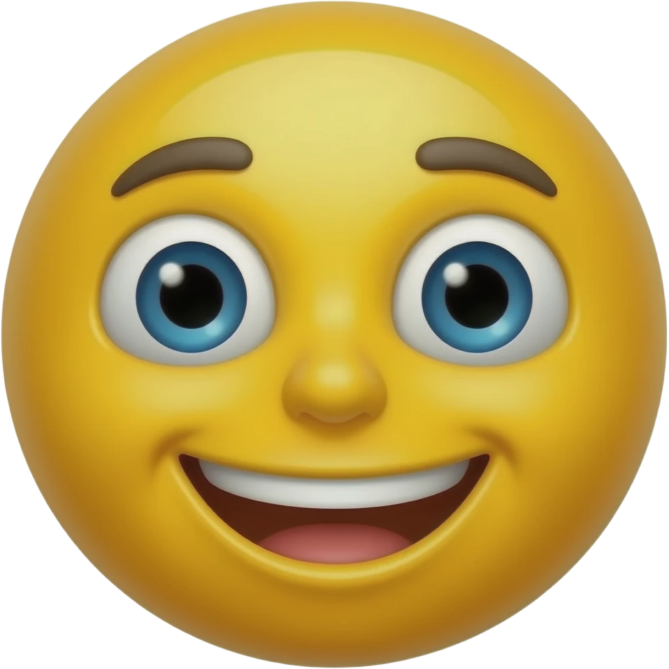 Yellow emoji head 😀 but gummy emoji