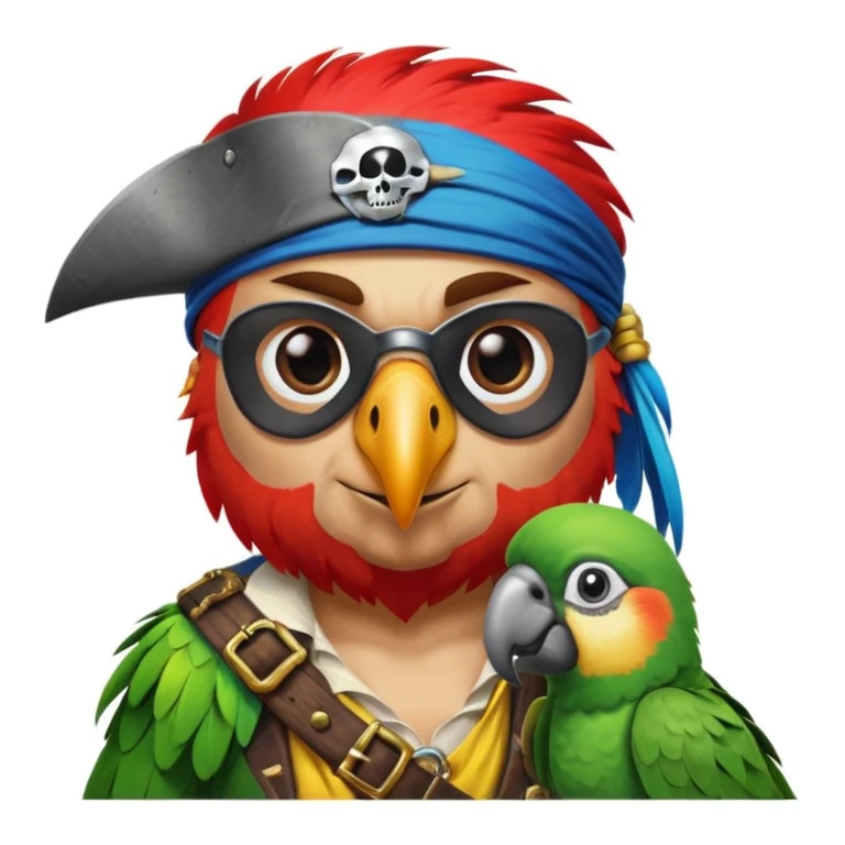 pirate and parrot emoji