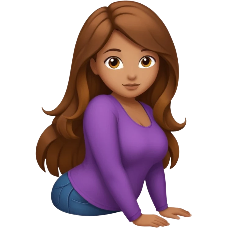 Big Booty girl leaning forward with ass emoji