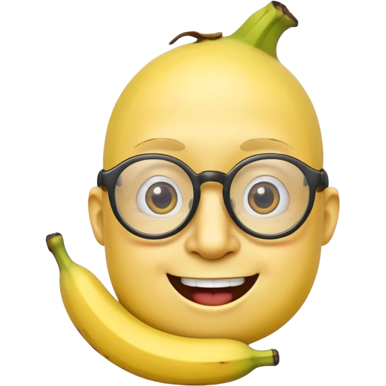 banana human with glasses emoji
