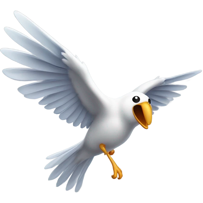 Bird cry on sky emoji