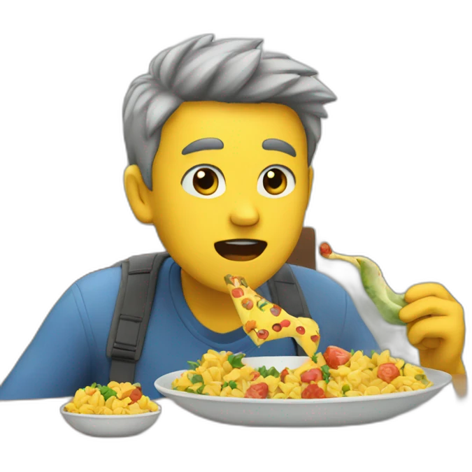 man eating pokemon emoji