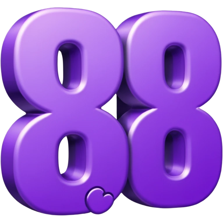3D text that spells "YOU" in a shiny purple fancy font  emoji
