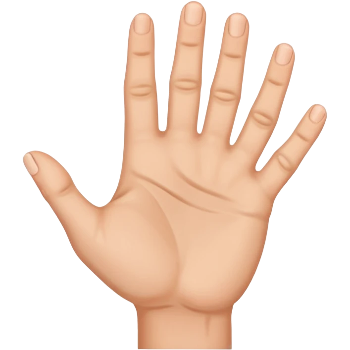 hand from the top with five fingers, make man hand emoji
