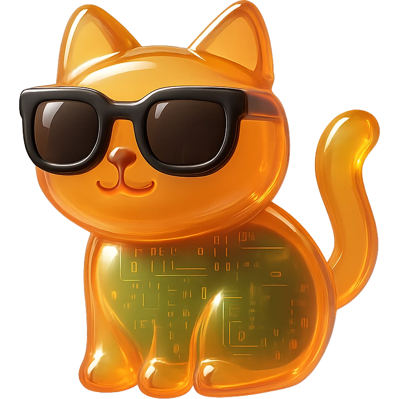 Cat wearing sunglasses emoji
