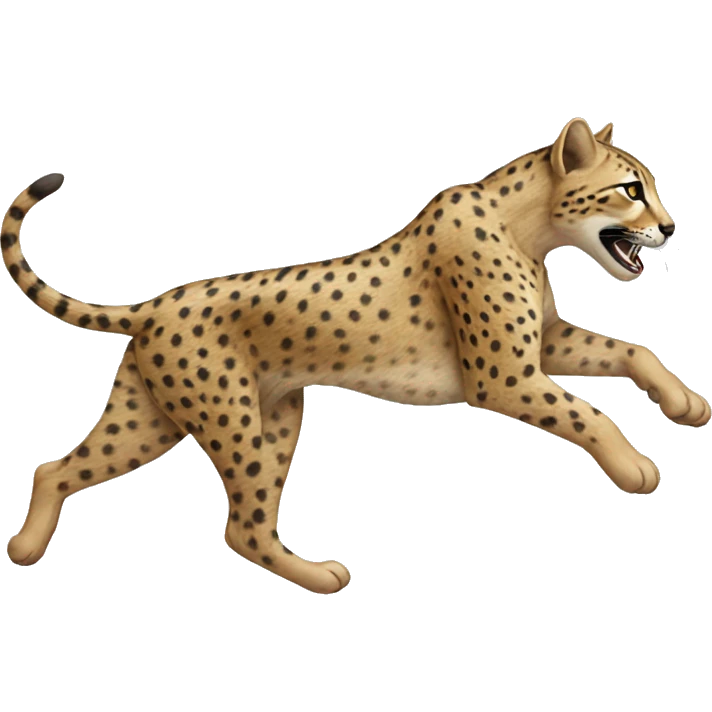 side view gepard running emoji