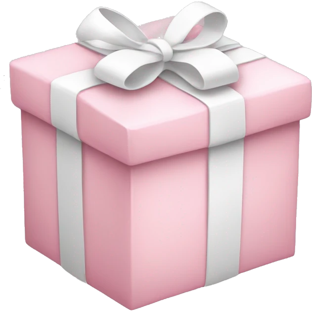 Light pink and white present emoji