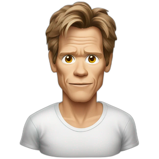 kevin-bacon cartoon wearing shirt emoji