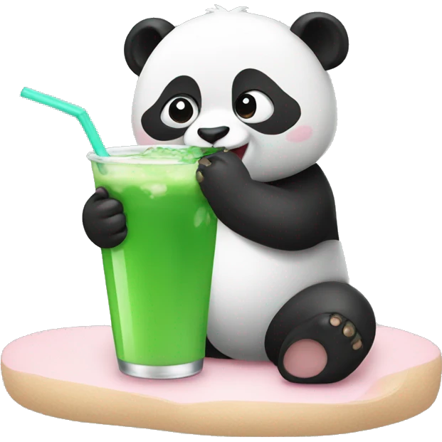 Panda drinking Boba  emoji