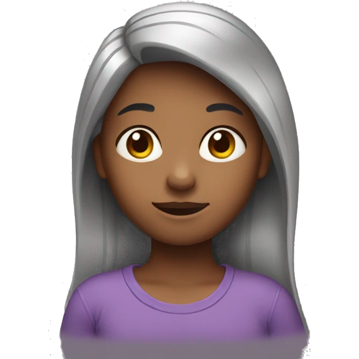 Girl playing on iPhone  emoji