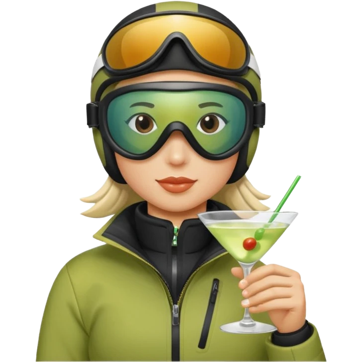 Skier martini emoji