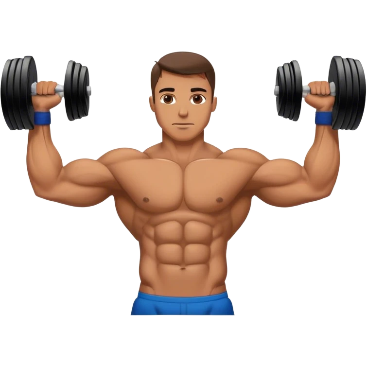 bodybuilder laying down abs exercise emoji