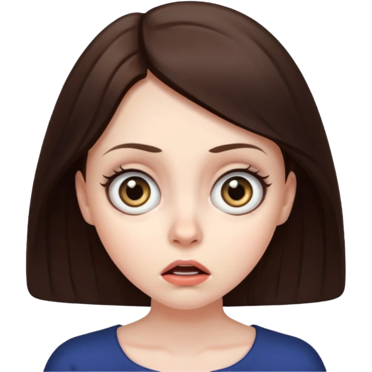 scared lady emoji