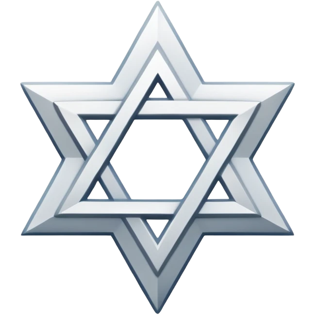 Jewish star on white emoji