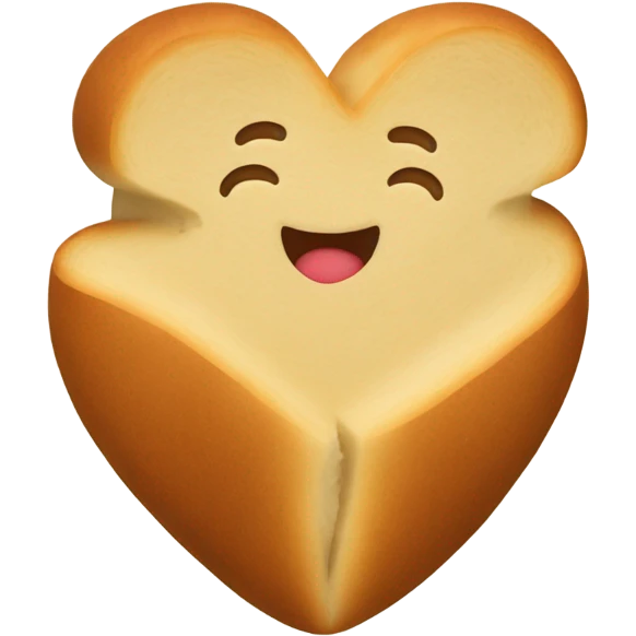 Heart shaped bread emoji