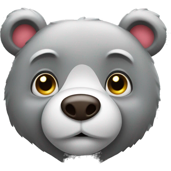 realistic-falling-in-love-grey-bear-with-eyes-in-the-form-of-hearts emoji