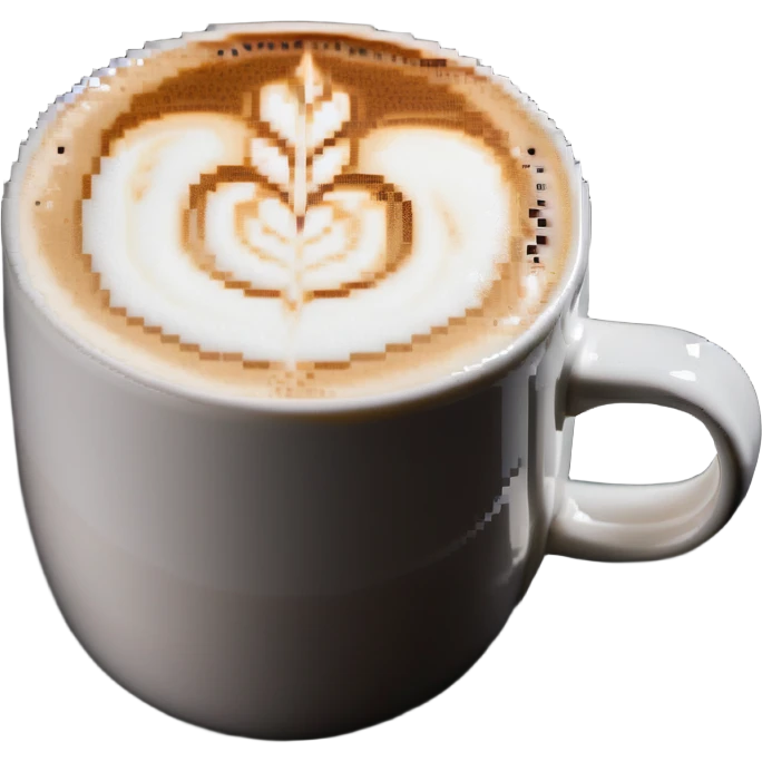 cappuccino in a mug with visible foam emoji
