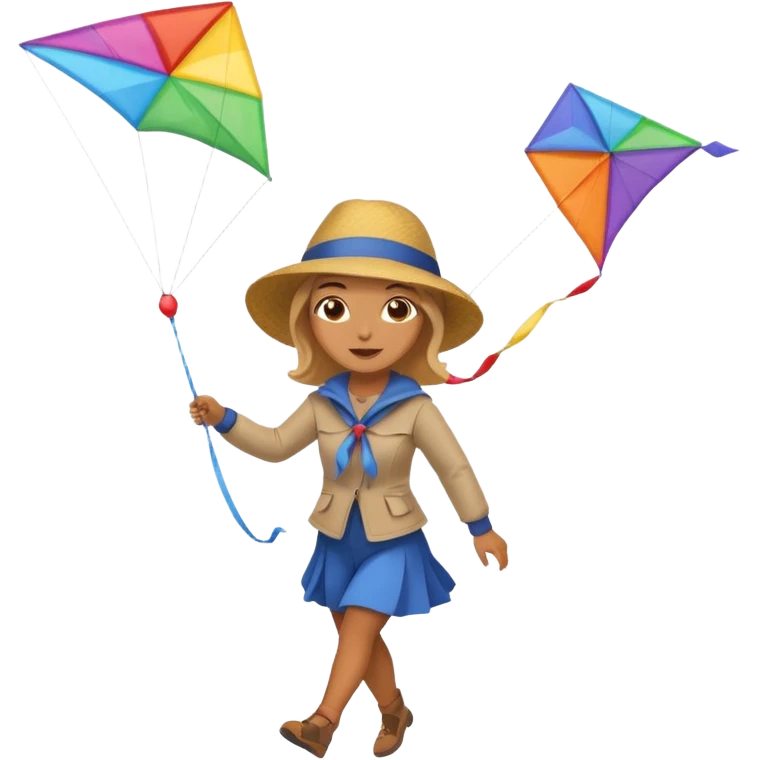 women with kite,Kite Flyers, big kite. emoji