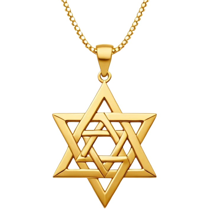 Gold Star of David necklace emoji