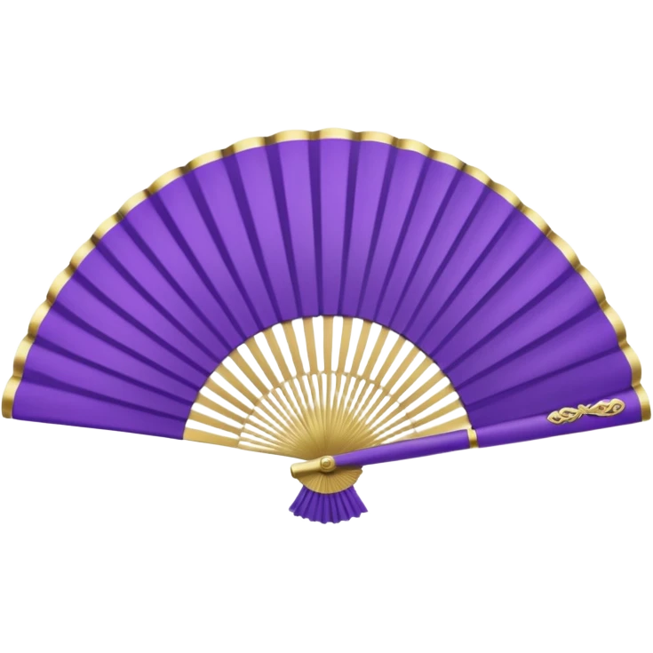 purple had fan with pleats emoji