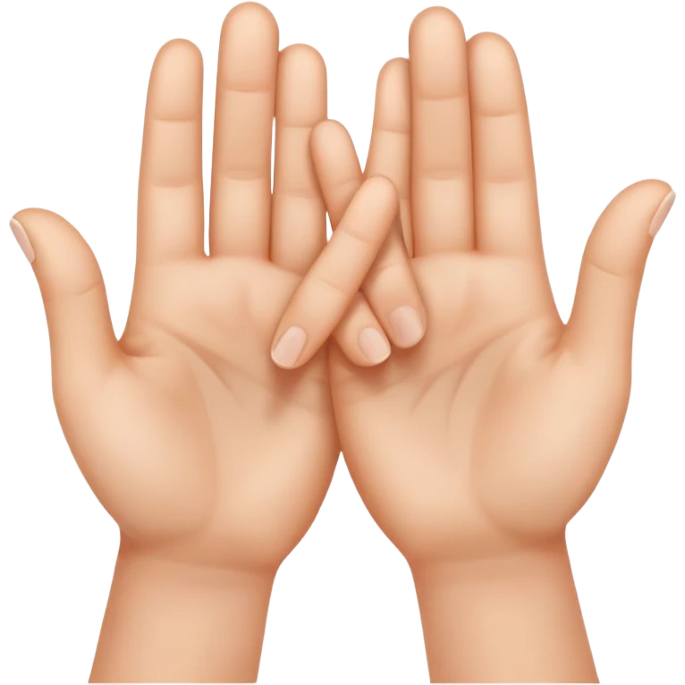 interlocked fingers facing upwards  emoji