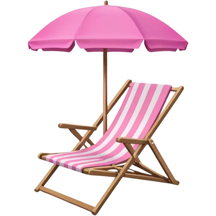 beach chair with pink umbrella emoji
