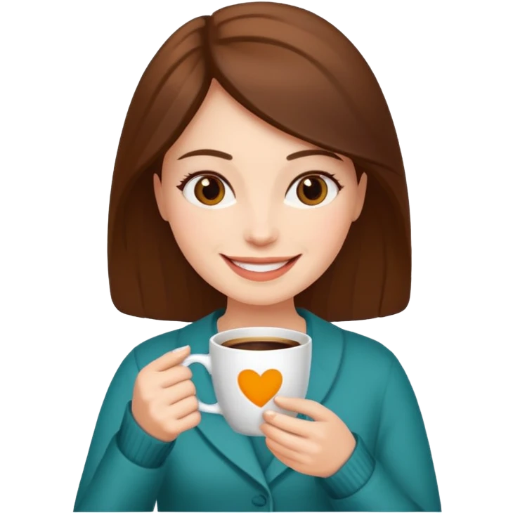 woman, hold a cup of coffee emoji