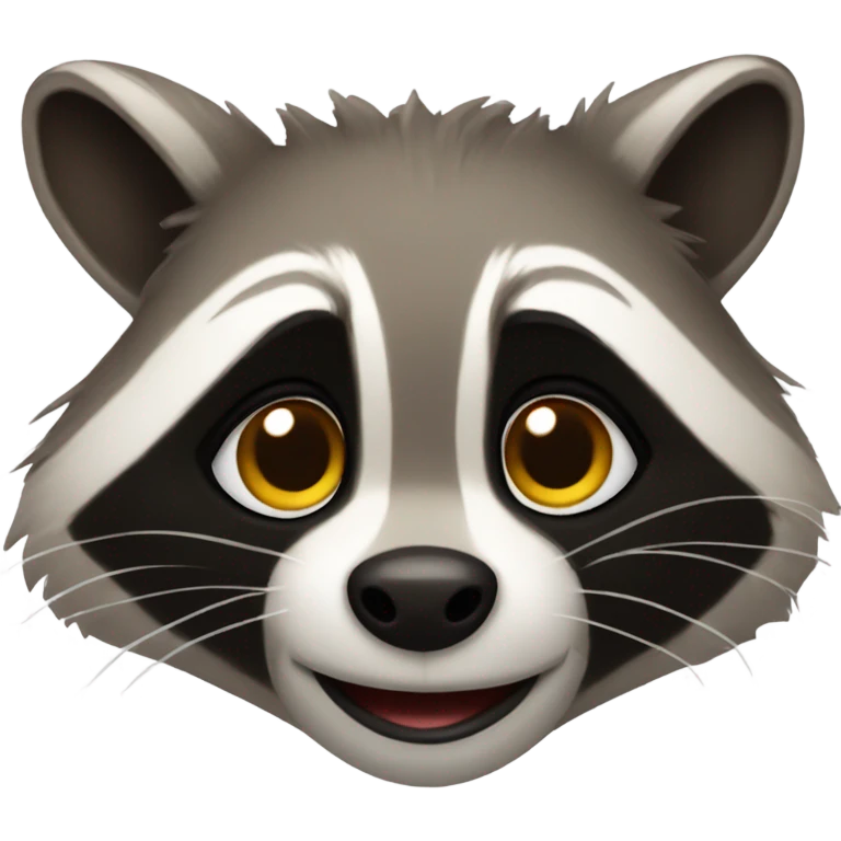 racoon face like a 😝 emoji