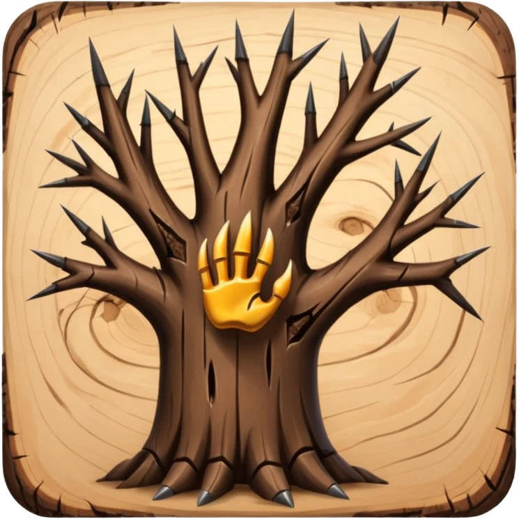 claw print with nails on tree  emoji