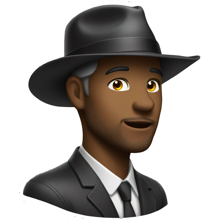 Man tipping a fedora hat emoji